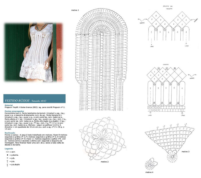 Белое платье крючком схемы и описание