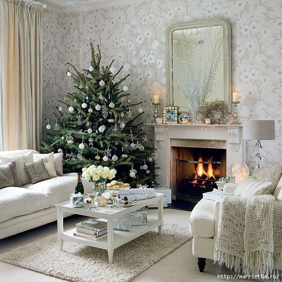 Самые красивые рождественские идеи. Елки в интерьере (17) (550x550, 245Kb)