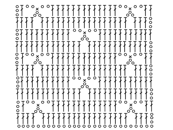 Узор ромбы крючком схемы