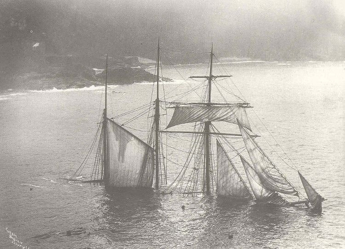 An unknown sunken ship
