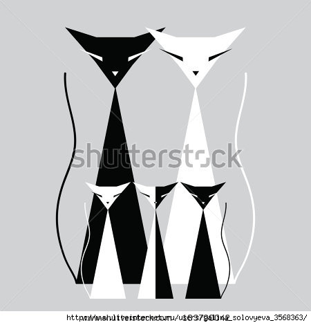 stock-vector-family-of-cats-103790042 (450x470, 50Kb)