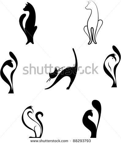 stock-vector-the-stylized-cats-88293793 (395x470, 48Kb)