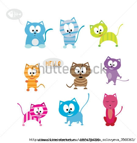 stock-vector-vector-cartoon-funny-cute-cats-152471486 (450x470, 81Kb)