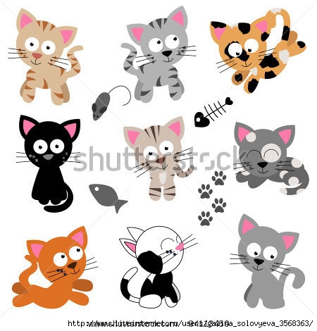 stock-vector-vector-collection-of-cute-cartoon-cats-94113469 (450x470, 110Kb)
