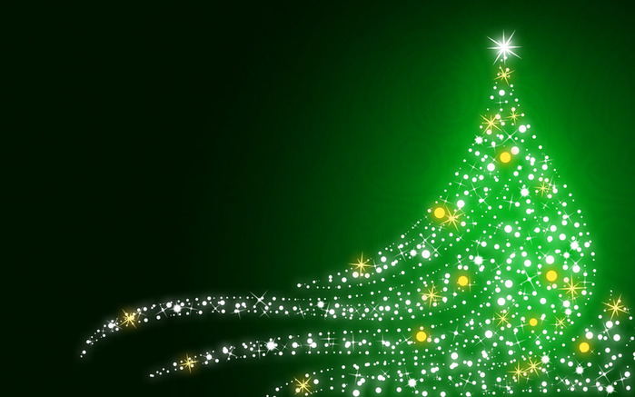 Christmas_wallpapers_Shimmering_Christmas_tree_on_Christmas__green_background_052979_ (700x437, 90Kb)