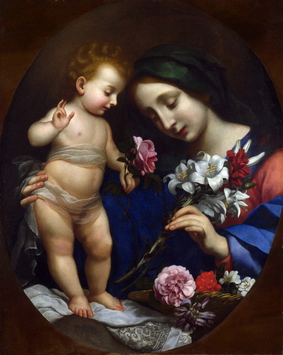 Carlo Dolci - The Virgin and Child with Flowers (558x700, 86Kb)