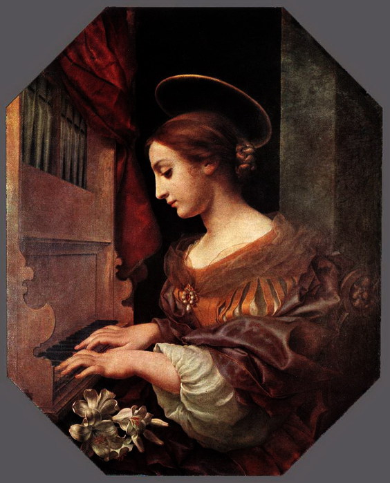 St Cecilia at the Organ 1671.  Dresden (564x700, 96Kb)