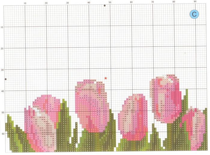 Вышивка крестом сделай своими руками тюльпаны