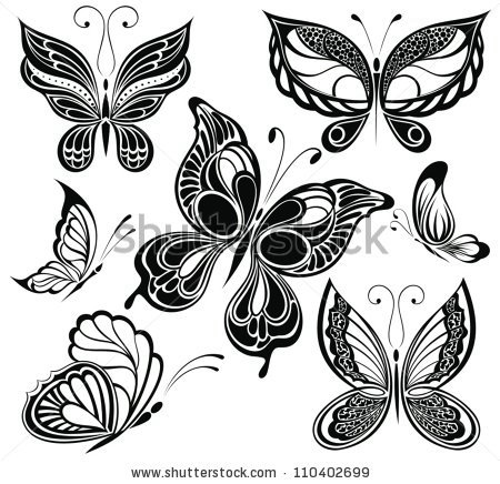 stock-vector-black-and-white-butterflies-tattoo-design-110402699 (450x436, 137Kb)