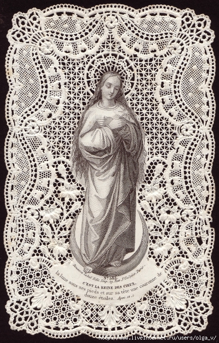 She is the Queen of Heaven The moon under her feet on her head a crown of stars Bouasse Lebel585 (447x700, 418Kb)