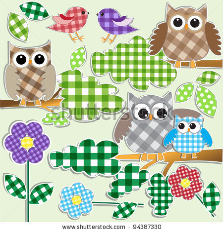 stock-vector-textile-stickers-of-owls-and-birds-in-forest-vector-set-94387330 (450x470, 87Kb)