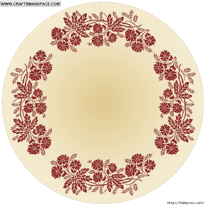 Round flower vector pattern (700x700, 308Kb)