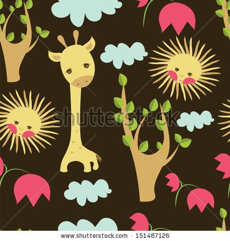 stock-vector-seamless-adorable-cute-pattern-with-giraffe-sun-tree-and-flowers-on-brown-background-151487126 (450x470, 119Kb)