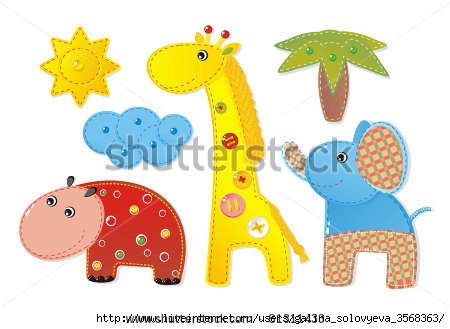 stock-vector-children-applique-africa-elephant-hippopotamus-and-giraffe-61311433 (450x329, 90Kb)