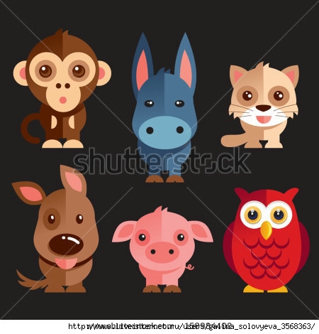 stock-vector-funny-animals-vector-illustration-158984402 (450x470, 91Kb)