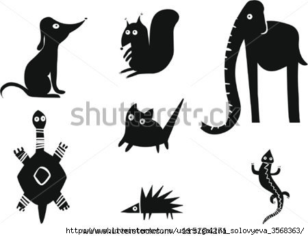 stock-vector-set-of-animal-silhouettes-115104271 (450x347, 52Kb)