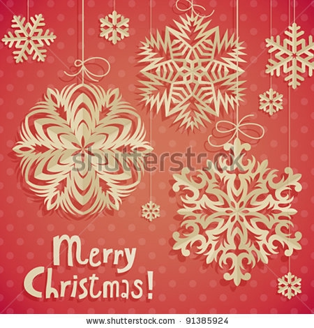 stock-vector-christmas-postcard-with-paper-snowflakes-vector-illustration-91385924 (450x470, 156Kb)