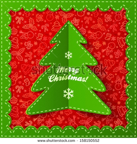 stock-vector-green-textile-applique-christmas-tree-on-red-ornate-background-158150552 (450x470, 199Kb)