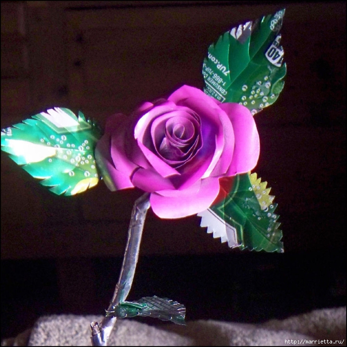 Розы и бабочки из алюминиевых баночек. Мастер-класс (11) (700x700, 332Kb)