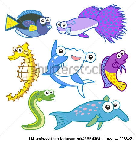 stock-vector-cartoon-sea-animals-set-with-white-background-145554229 (450x470, 138Kb)