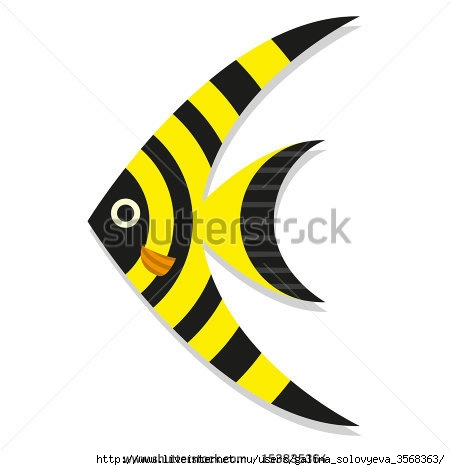 stock-vector-vector-cute-cartoon-black-and-yellow-fish-isolated-icon-153835364 (450x470, 58Kb)
