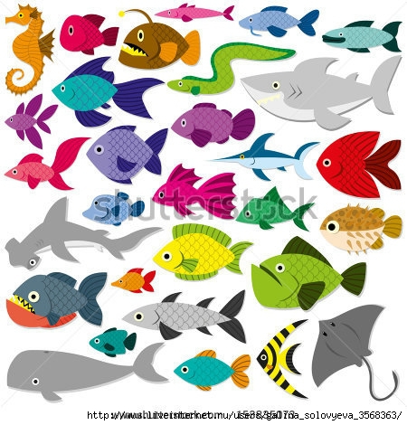 stock-vector-vector-cute-cartoon-different-fishes-isolated-set-153835073 (450x470, 162Kb)