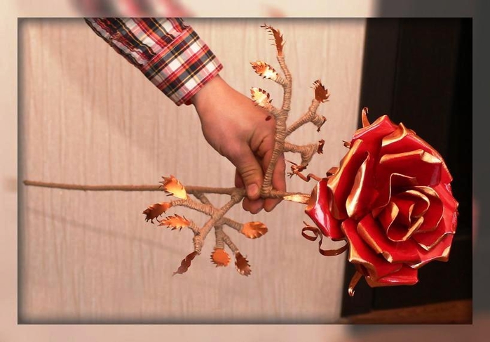 Роза из жестяной консервной банки | oblacco
