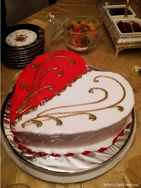 Торт в виде сердца без формочки - пошаговый рецепт с фото на вторсырье-м.рф
