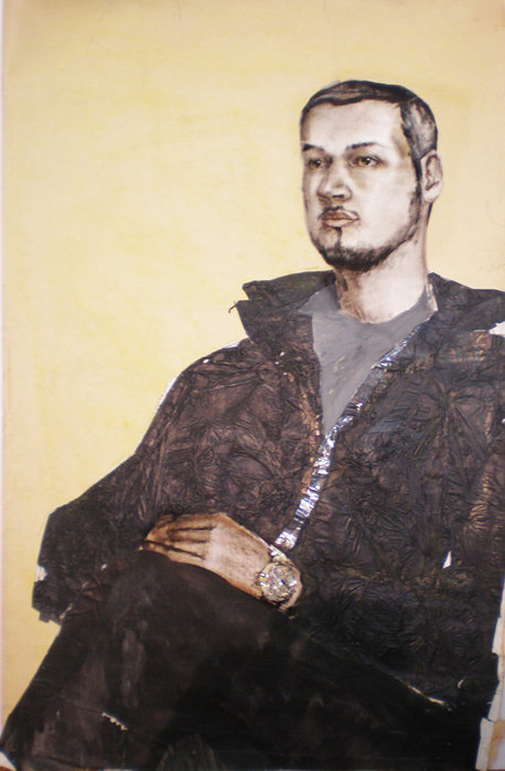 Portrait of a man in black. 72x110. Mixed technique on paper (458x700, 356Kb)
