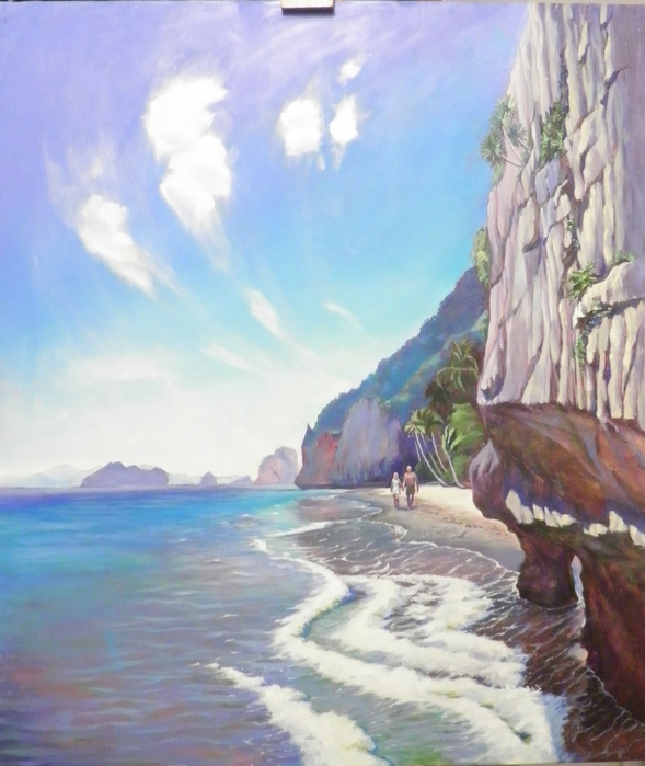 Tropical island.98x89. Oil on canvas. 2012 y (589x700, 392Kb)