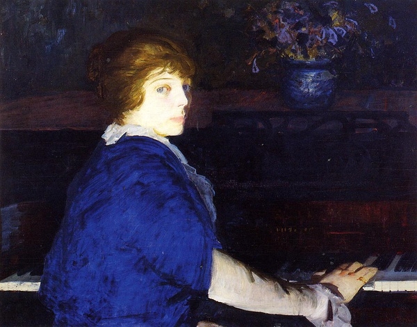 Emma at the Piano George Bellows,1914 (600x470, 212Kb)
