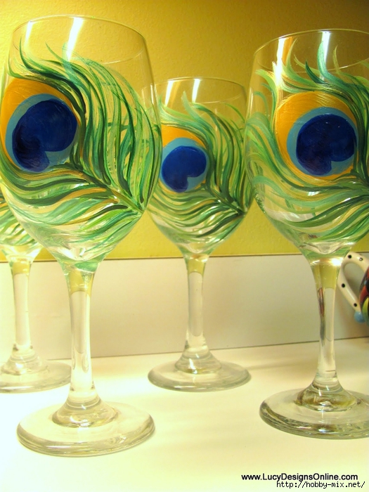 peacock wine glasses 035 (525x700, 271Kb)
