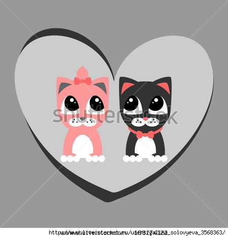 stock-vector-cute-kittens-in-love-romantic-card-108174122 (450x470, 55Kb)