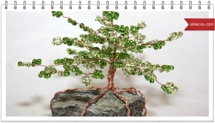 Декоративное дерево из бисера. Мастер класс
