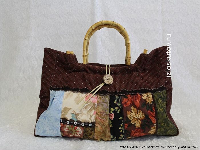 Комбинированные сумки - вязание+кожа+дерево и т.д. Идеи и примеры для воплощения!