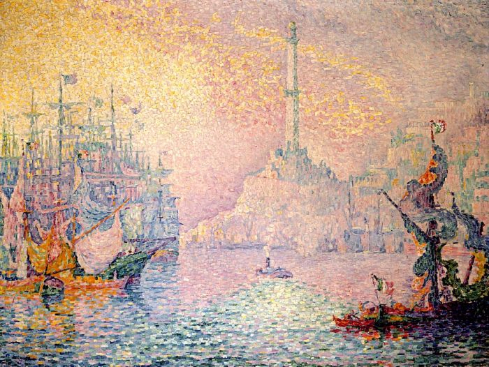 The Port of Genoa, 1909 (700x526, 510Kb)