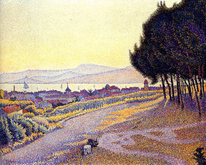 The Town at Sunset (Saint-Tropez), 1892 (700x561, 661Kb)