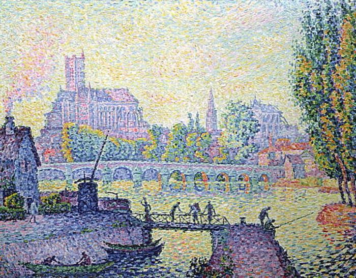 View of the Bridge of Auxerre, 1902 (700x547, 557Kb)