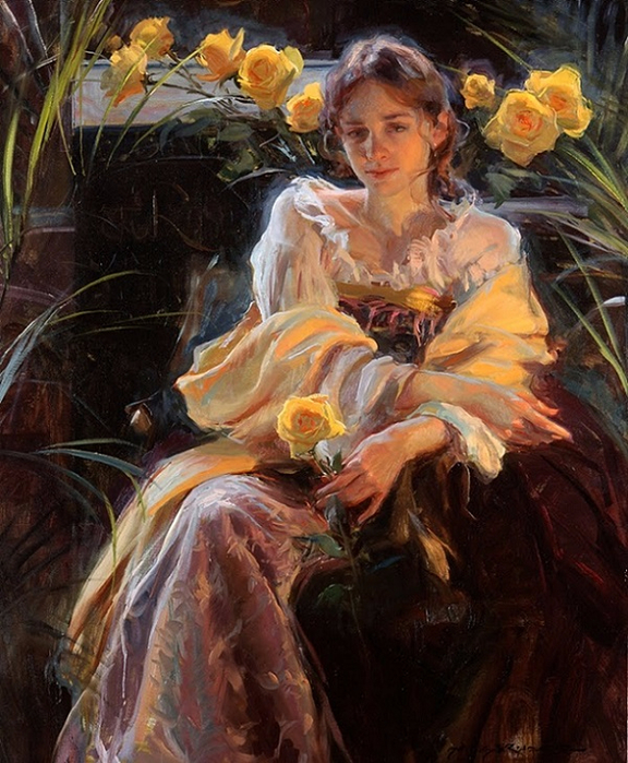 Daniel F. Gerhartz - Ladies and flowers  - Tutt'Art@  (39) (576x700, 472Kb)