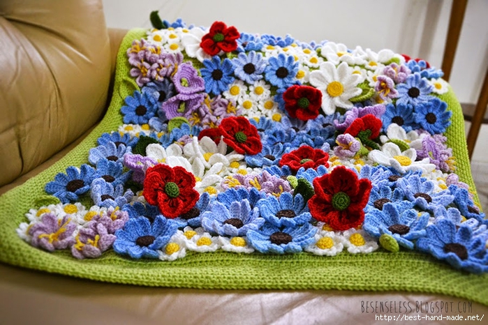 crochet flower blanket - copertina con fiori uncinetto - airali handmade (700x466, 319Kb)