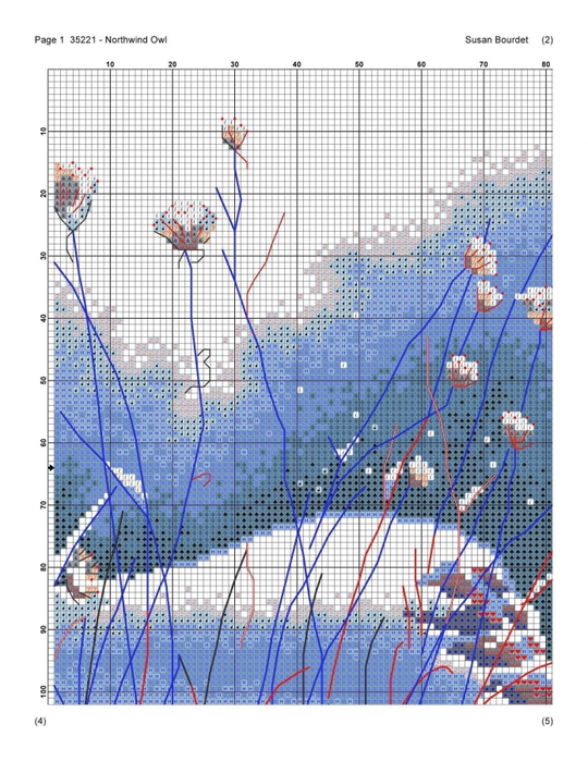 Soizic - La chouette / Сова, схема для вышивания крестом