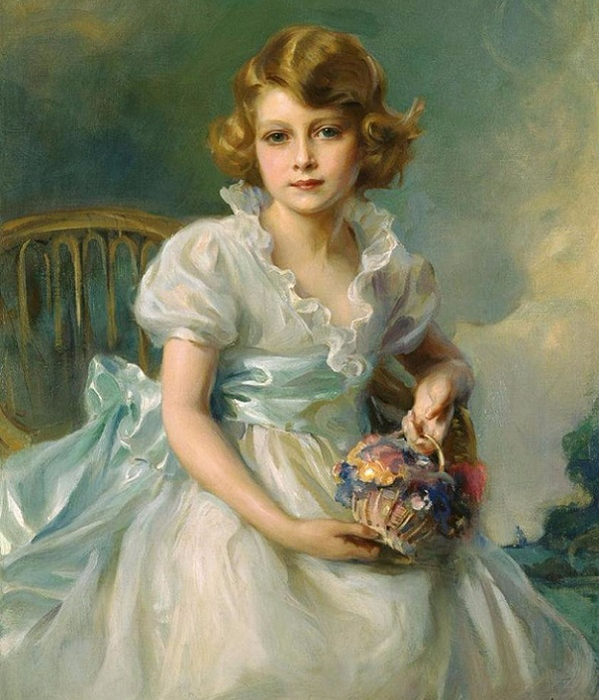 The Queen, when Princess Elizabeth of York ,1933 (599x700, 409Kb)