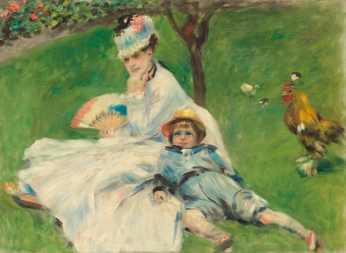 Пьер-Огюст  енуар. Мадам Моне в саду. 1874 (700x513, 383Kb)