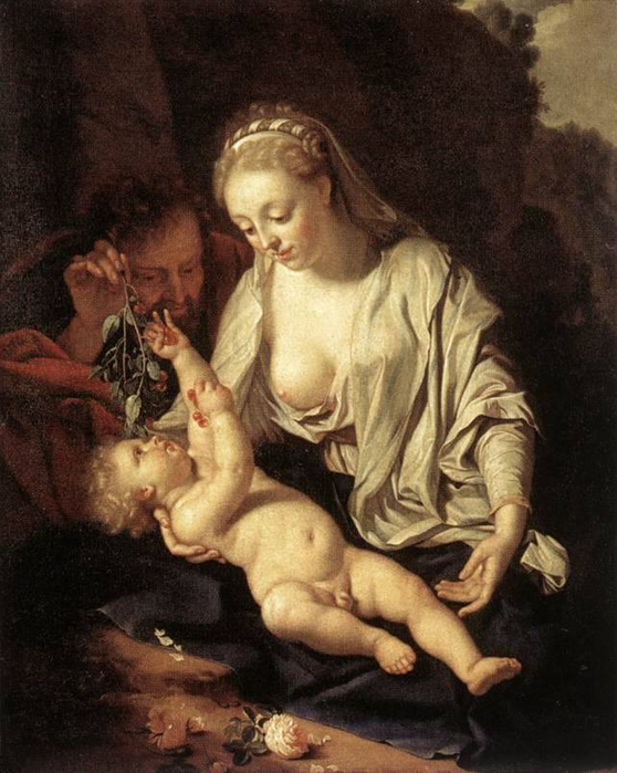 Adriaen van der Werff (1659 — 1722) Holy family 1714 (558x700, 361Kb)
