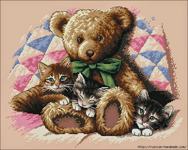 Схема вышивки Медвежонок с Котятами (3) (650x520, 311Kb)