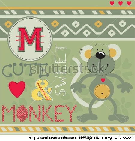 stock-vector-cute-monkey-background-vector-illustration-167886449 (450x470, 119Kb)