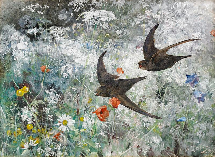 Bruno_Liljefors_-_Common_Swifts_1886 (700x511, 504Kb)