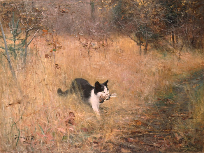 Bruno_Liljefors_-_Katt_på_fågeljakt,_1883 (700x526, 472Kb)