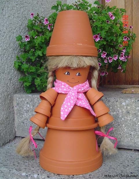 DIY-garden-decorations-clay-pots-diffrent-sizes-doll (480x618, 185Kb)