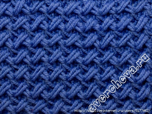 Вязание узора «плетенка» по схеме